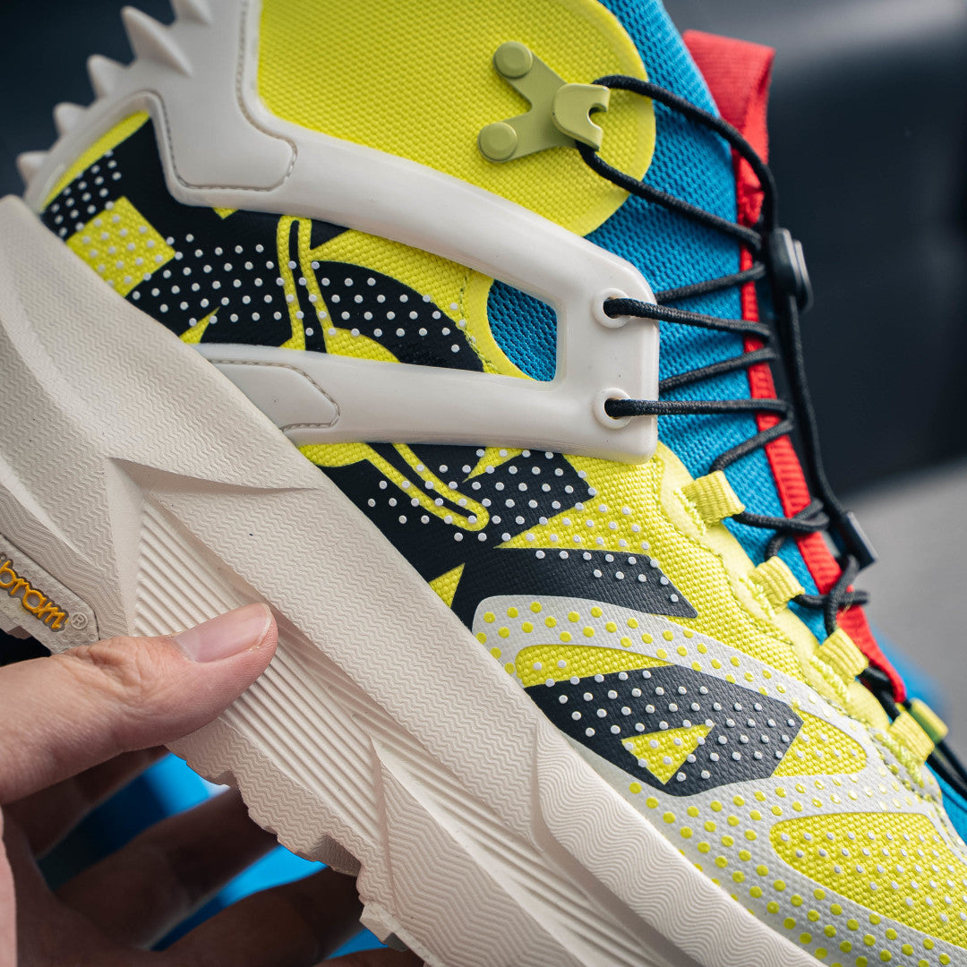 HOKA Mafate Speed 2 / Mafate X Hike "Hoka Hike" Yellow/Blue Mid-Top Trail Sneakers