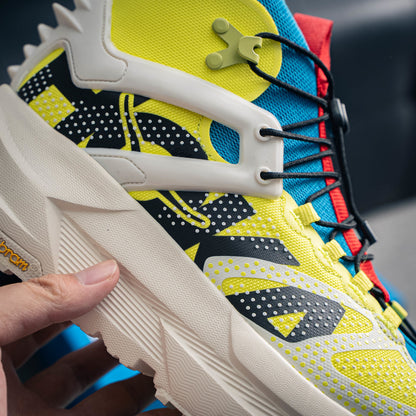 HOKA Mafate Speed 2 / Mafate X Hike "Hoka Hike" Yellow/Blue Mid-Top Trail Sneakers