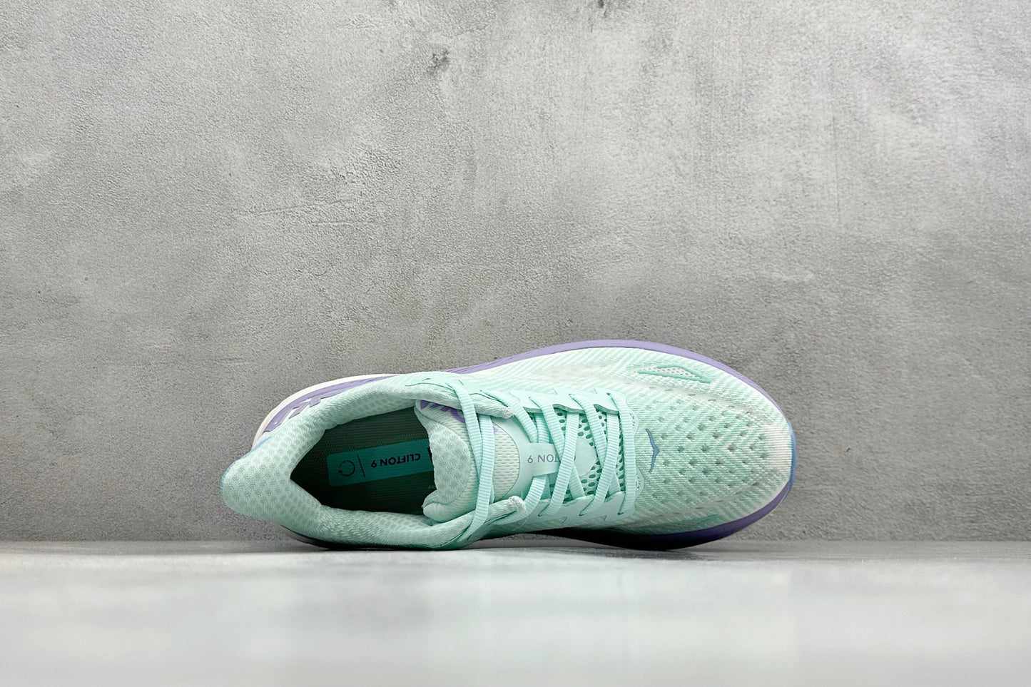 HOKA Clifton 9 Mint & Lavender Gradient Daily Running Trainers