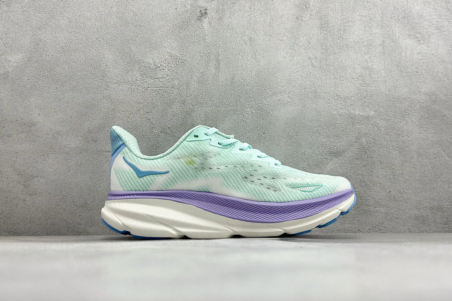 HOKA Clifton 9 Mint & Lavender Gradient Daily Running Trainers