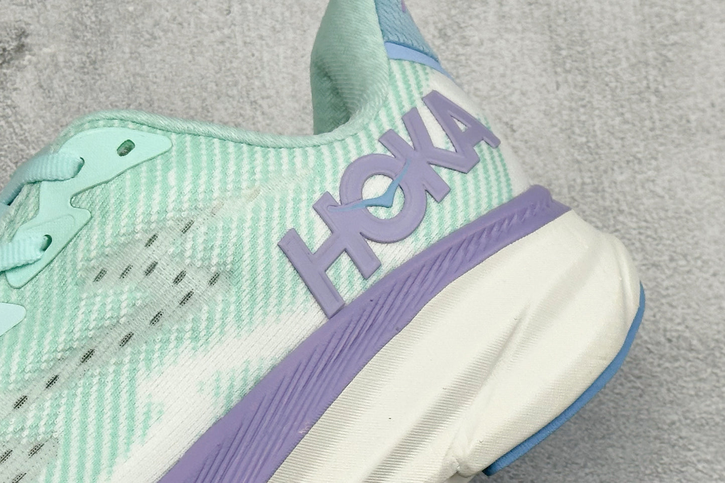 HOKA Clifton 9 Mint & Lavender Gradient Daily Running Trainers