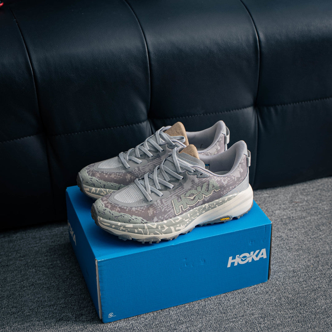 HOKA Speedgoat 6 "Grey Camo" Trail Running Sneakers