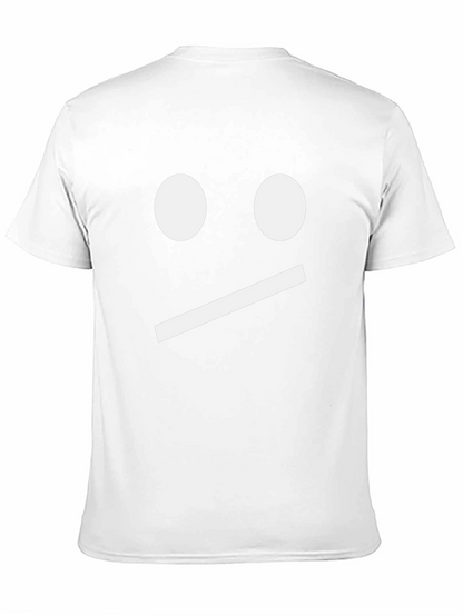 Neutral Face Graphic Tee - Black Cotton Shirt