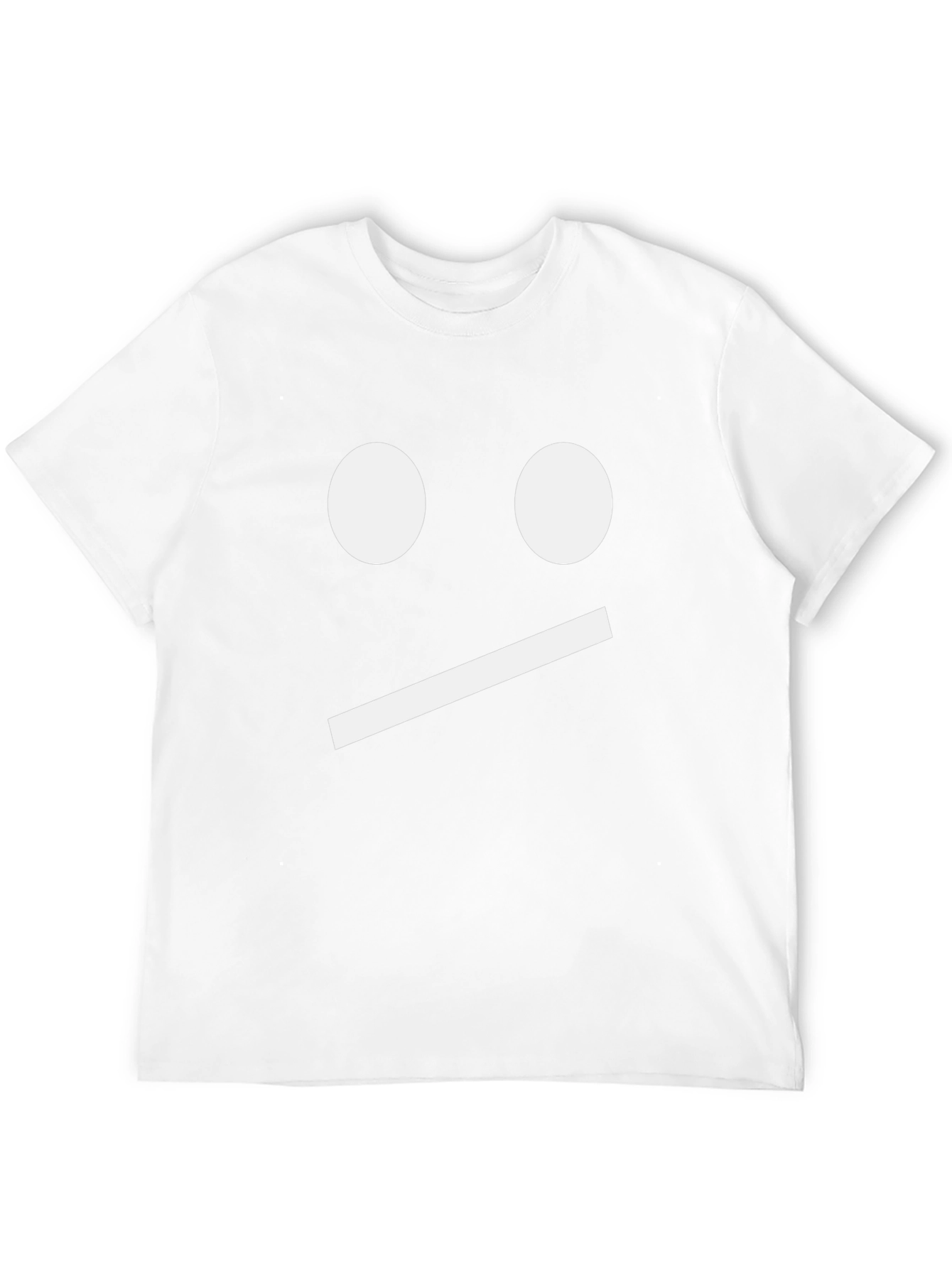 Neutral Face Graphic Tee - Black Cotton Shirt
