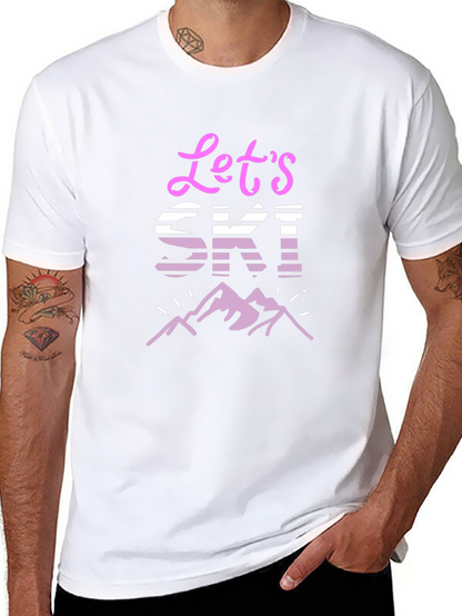 Lets Ski! Graphic Tee - Mountain Adventure T-Shirt