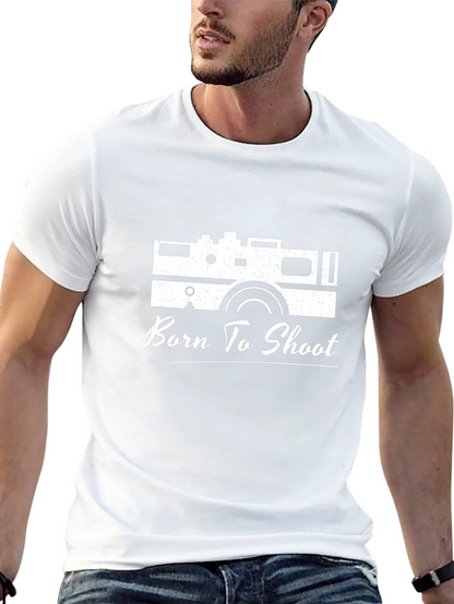 Born to Shoot Camera Graphic T-Shirt