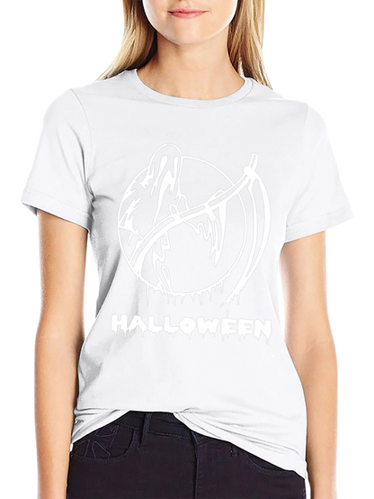 Halloween Reaper Graphic T-Shirt - Spooky Season Style!