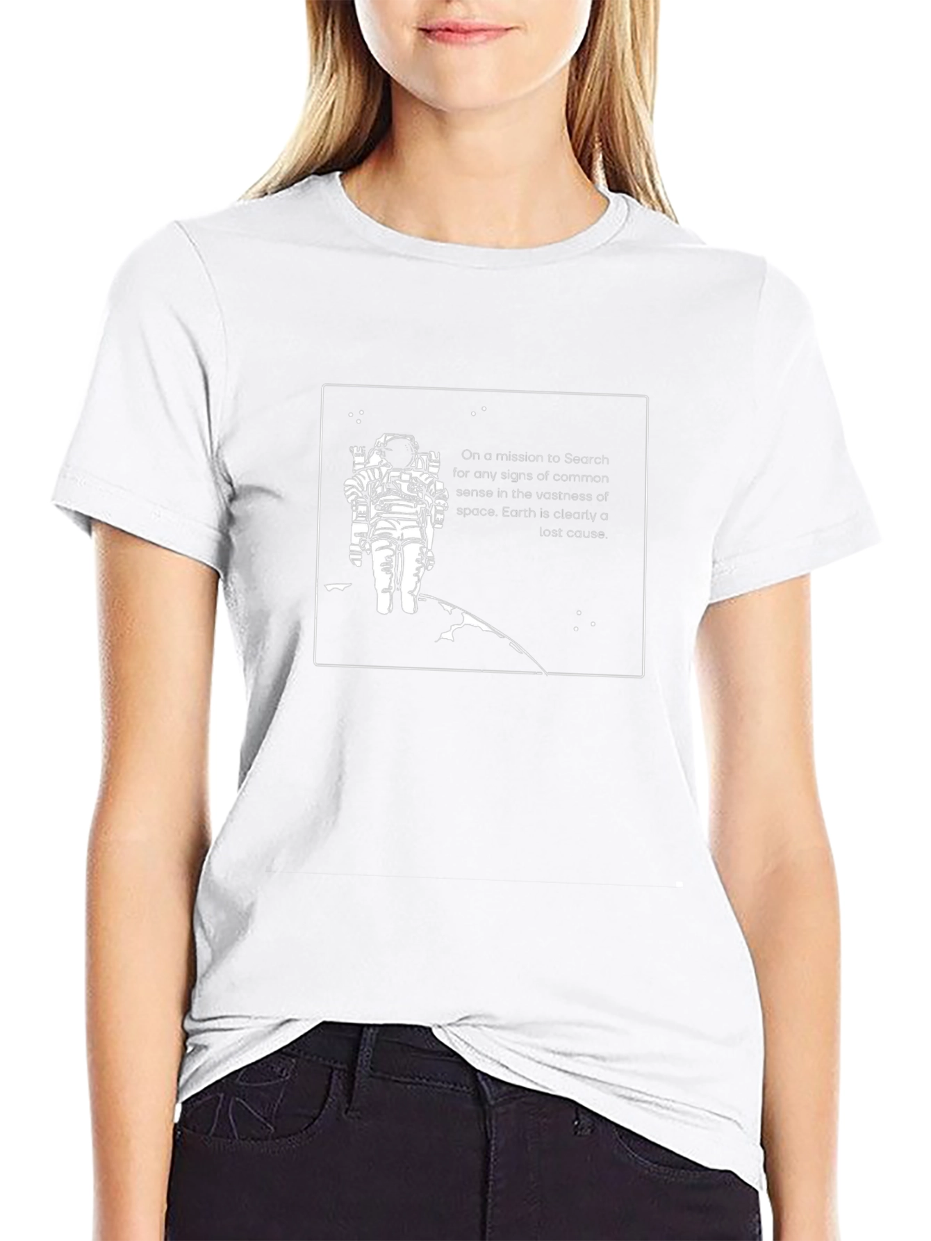 Lost Cause Astronaut Graphic Tee - Black