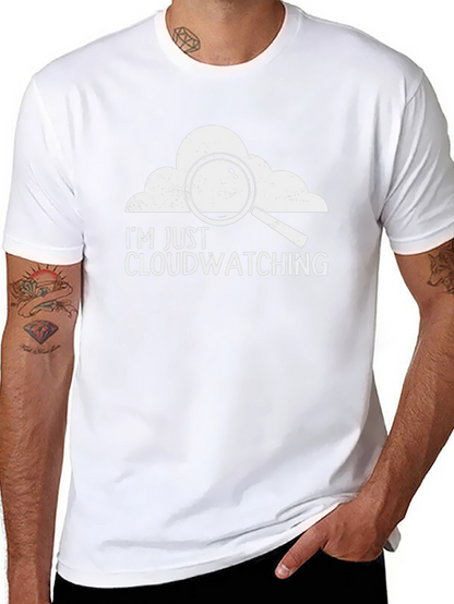 Cloudwatching Graphic T-Shirt - Black Cotton Tee