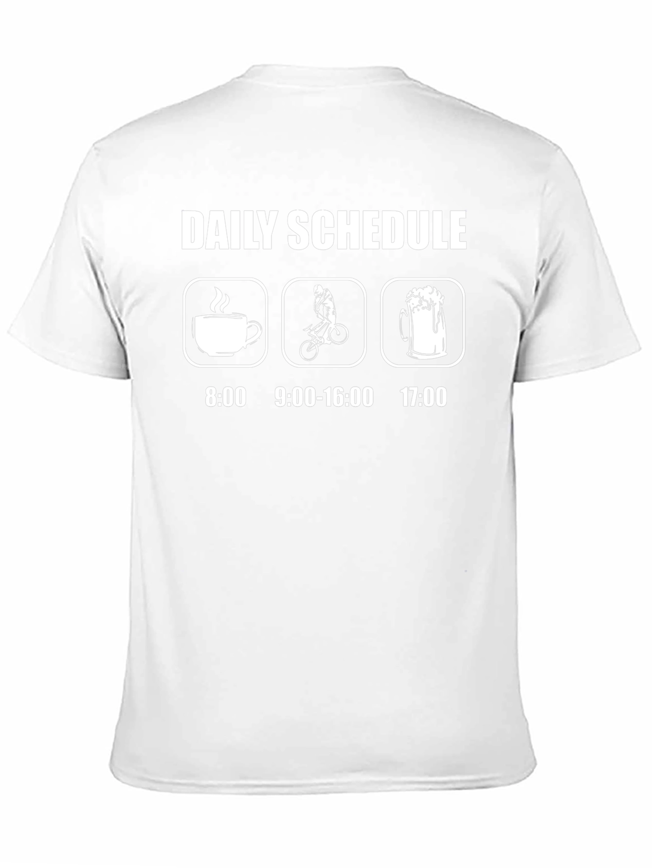 Daily Schedule Cycling T-Shirt - Coffee Bike Beer