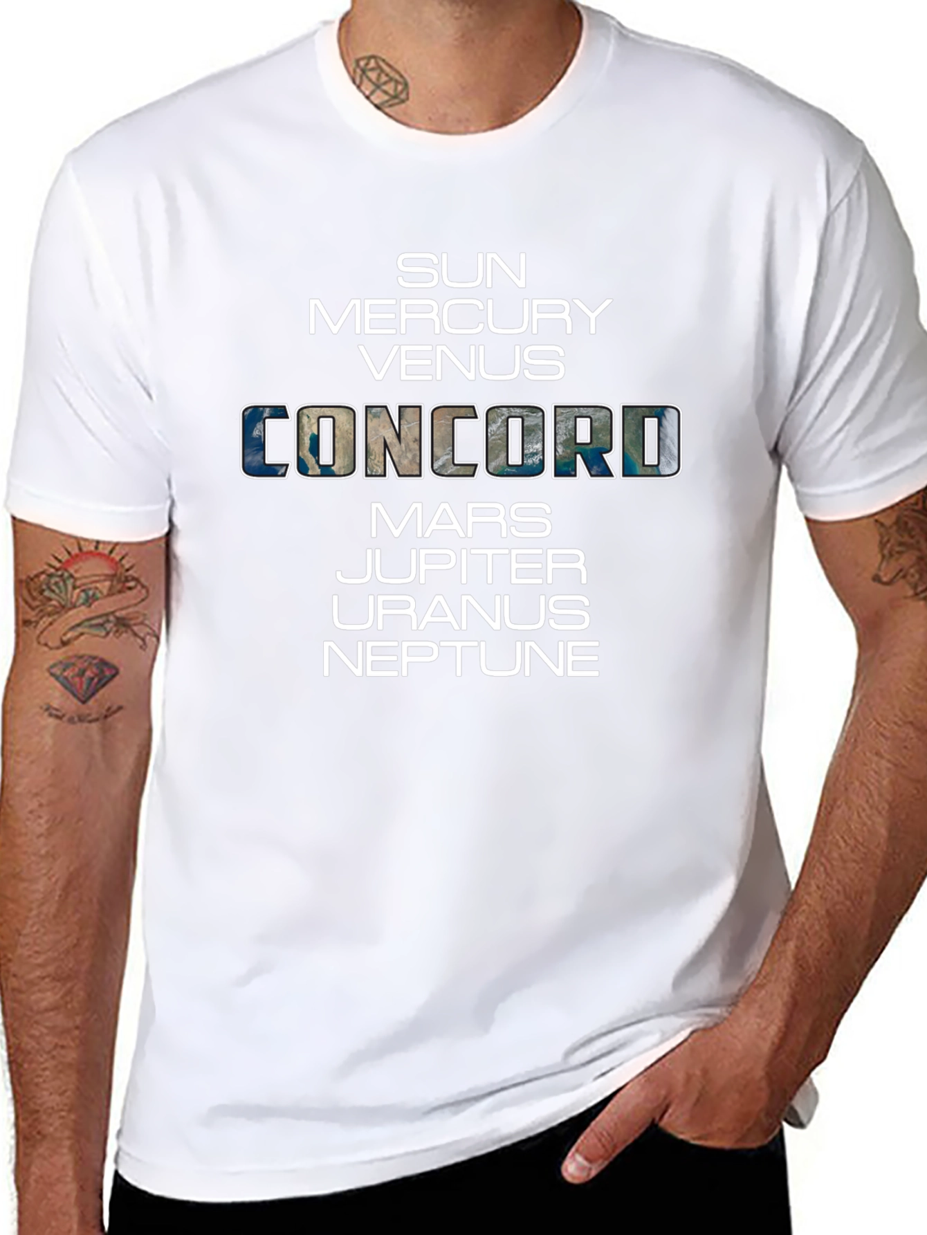 Solar System Planets Concord T-Shirt