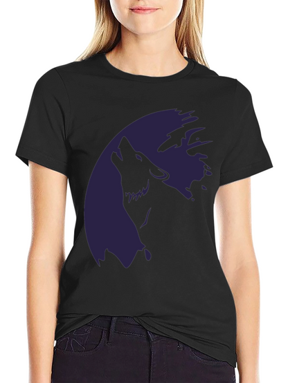 Wolf Moon Graphic T-Shirt - Stylish Dark Tee