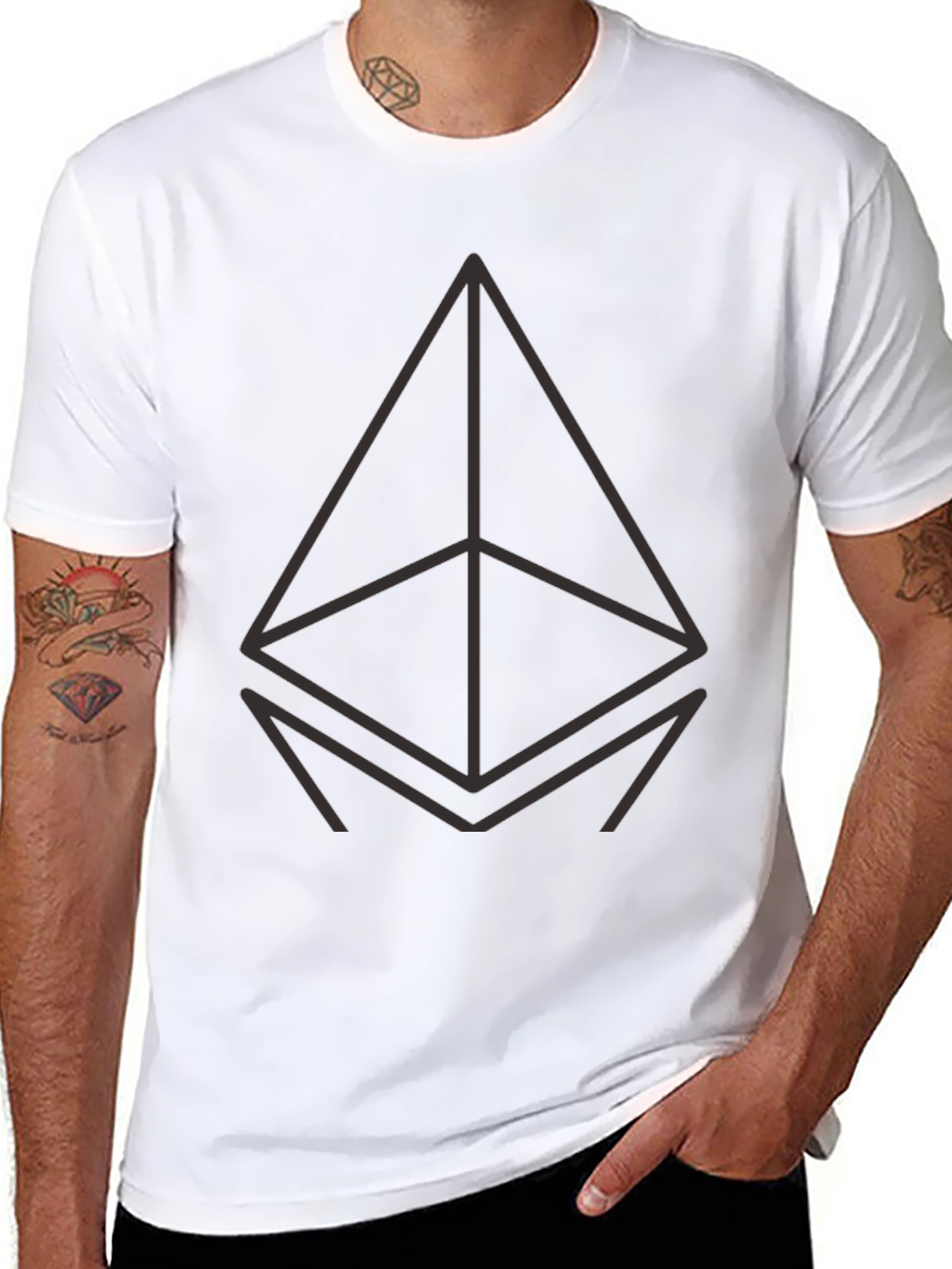 Ethereum Logo Black T-Shirt - Crypto Fashion