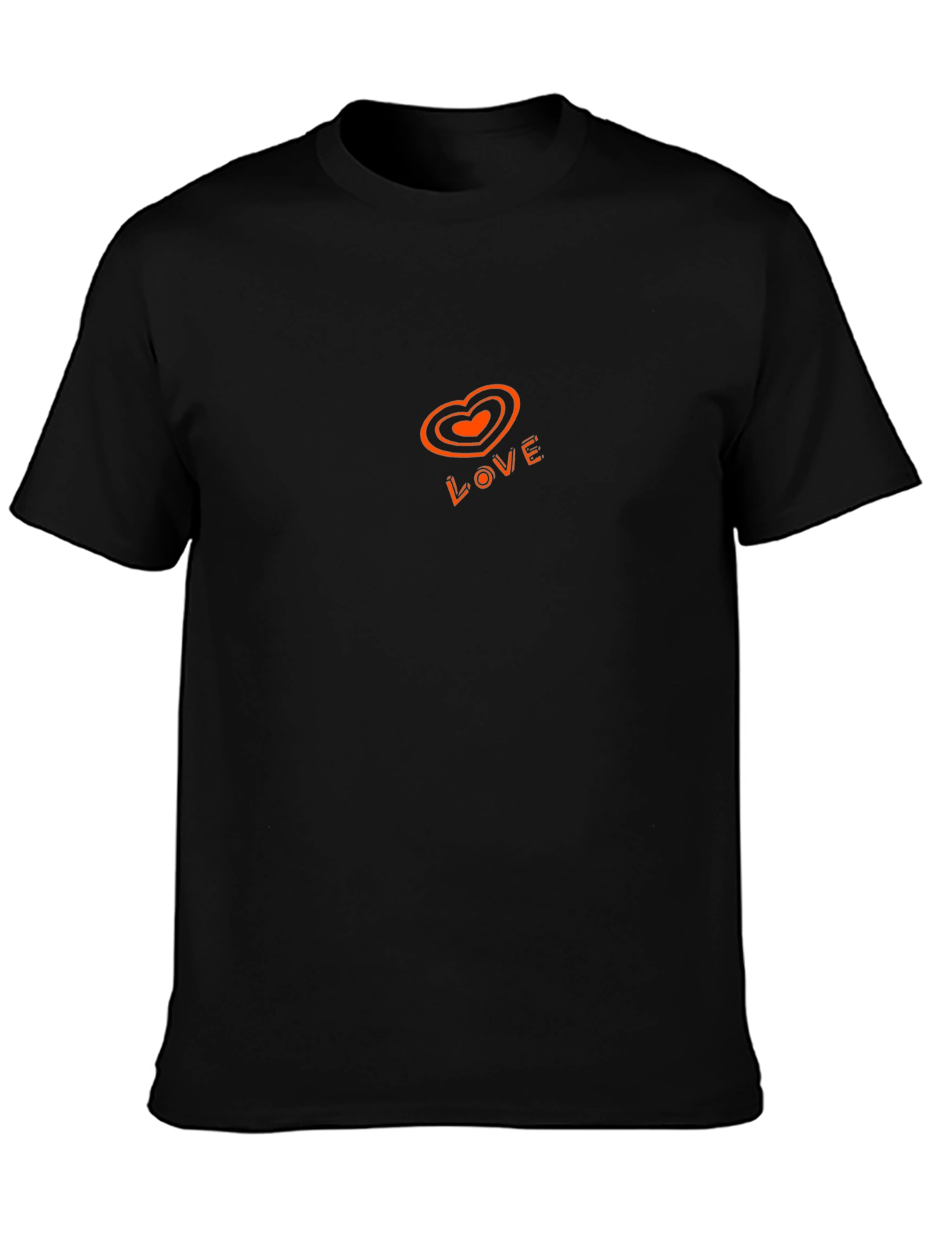 Love Graphic Print Tee - Casual Black T-Shirt