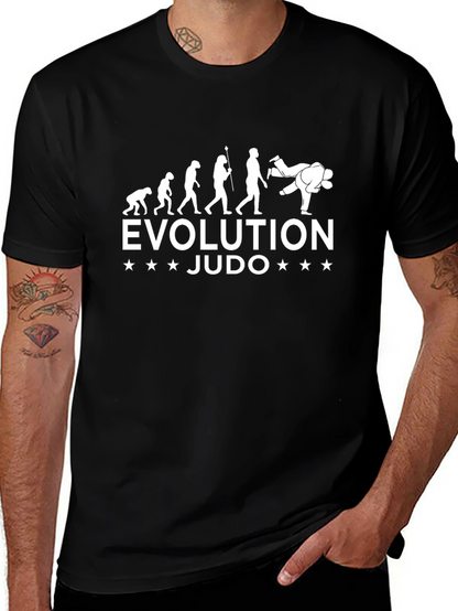 Judo Evolution Black T-Shirt Martial Arts Athlete