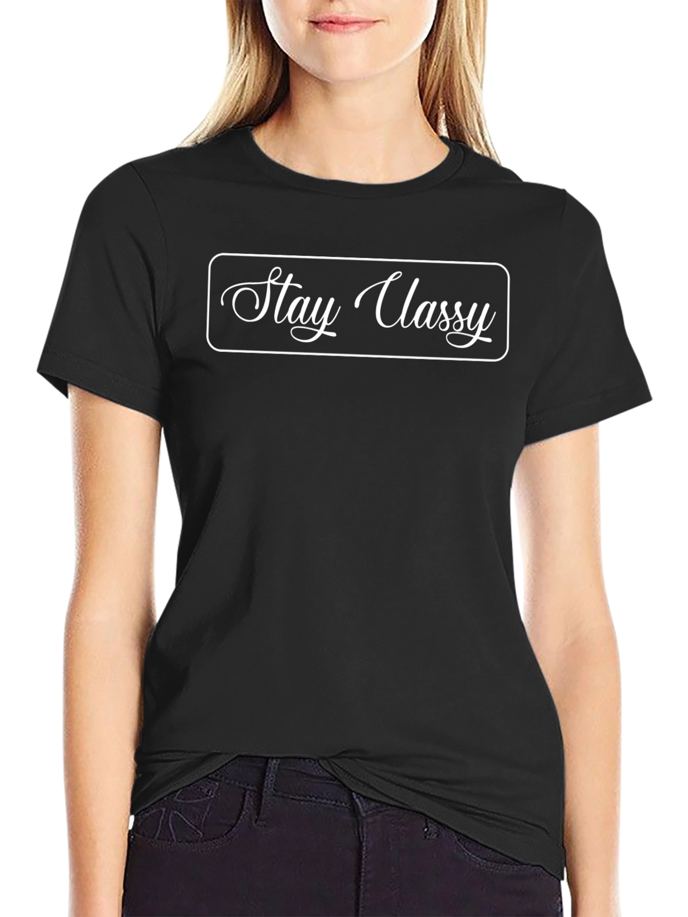Stay Classy Black Graphic T-Shirt