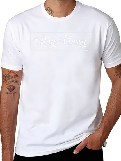 Stay Classy Black Graphic T-Shirt
