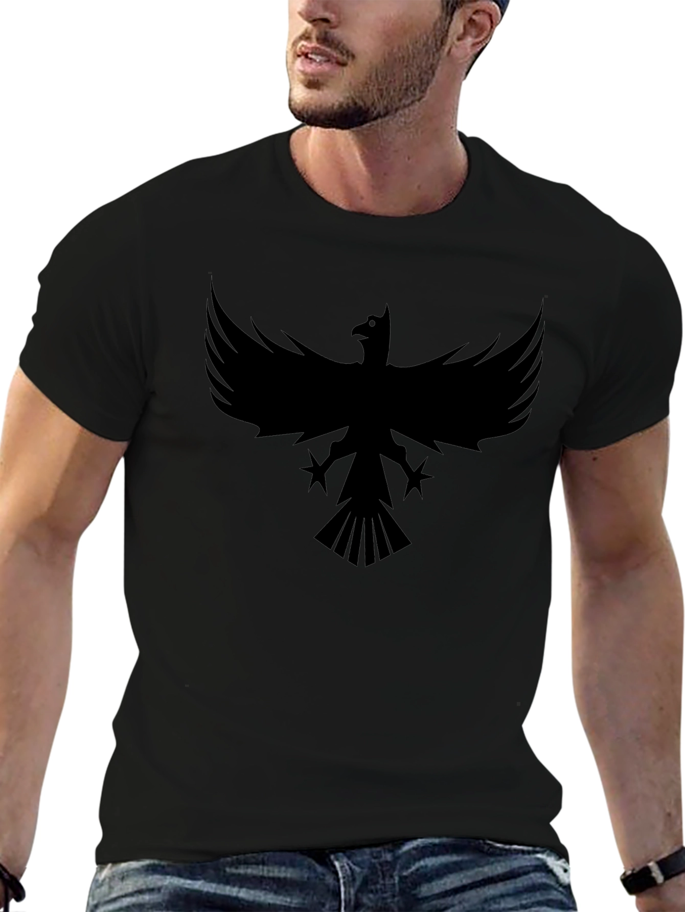 Bold Black Phoenix Graphic T-Shirt