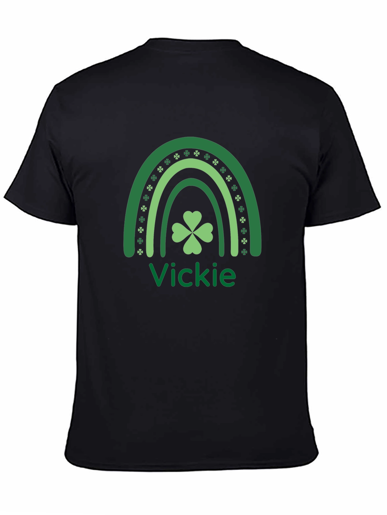 Vickies St. Patricks Day Rainbow Shamrock T-Shirt