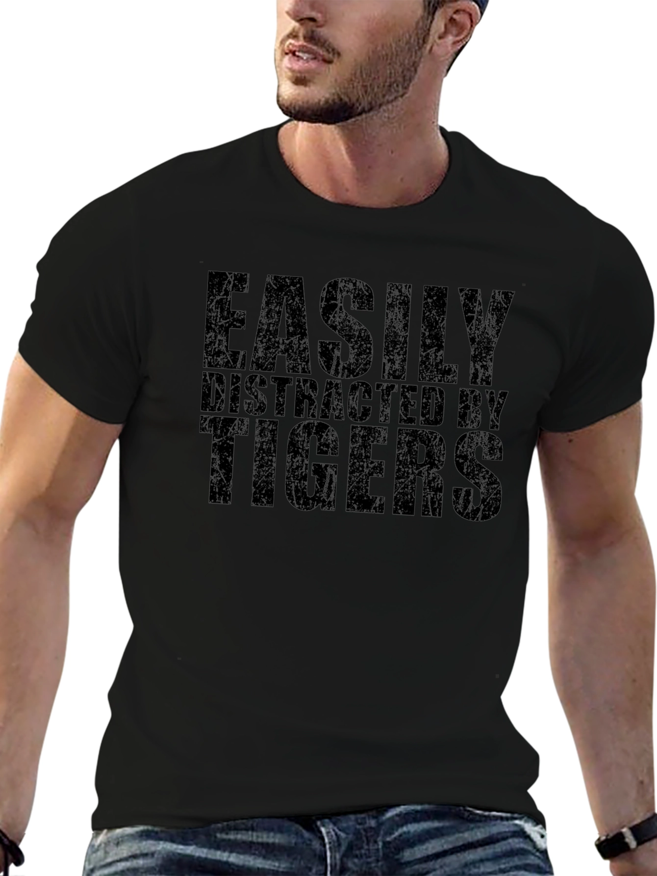 Easily Distracted By Tigers Graphic Tee