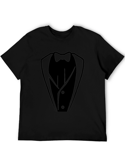 Tuxedo Print Black T-Shirt - Formal Fun!