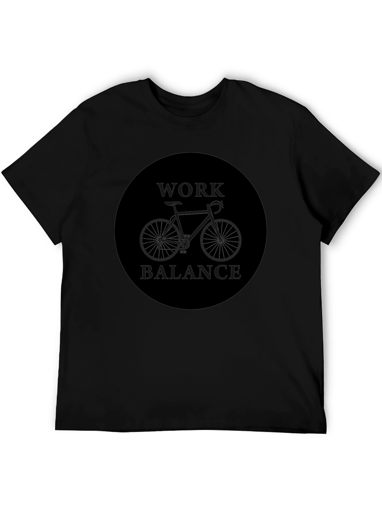 Work Balance Bike Graphic Tee - Black