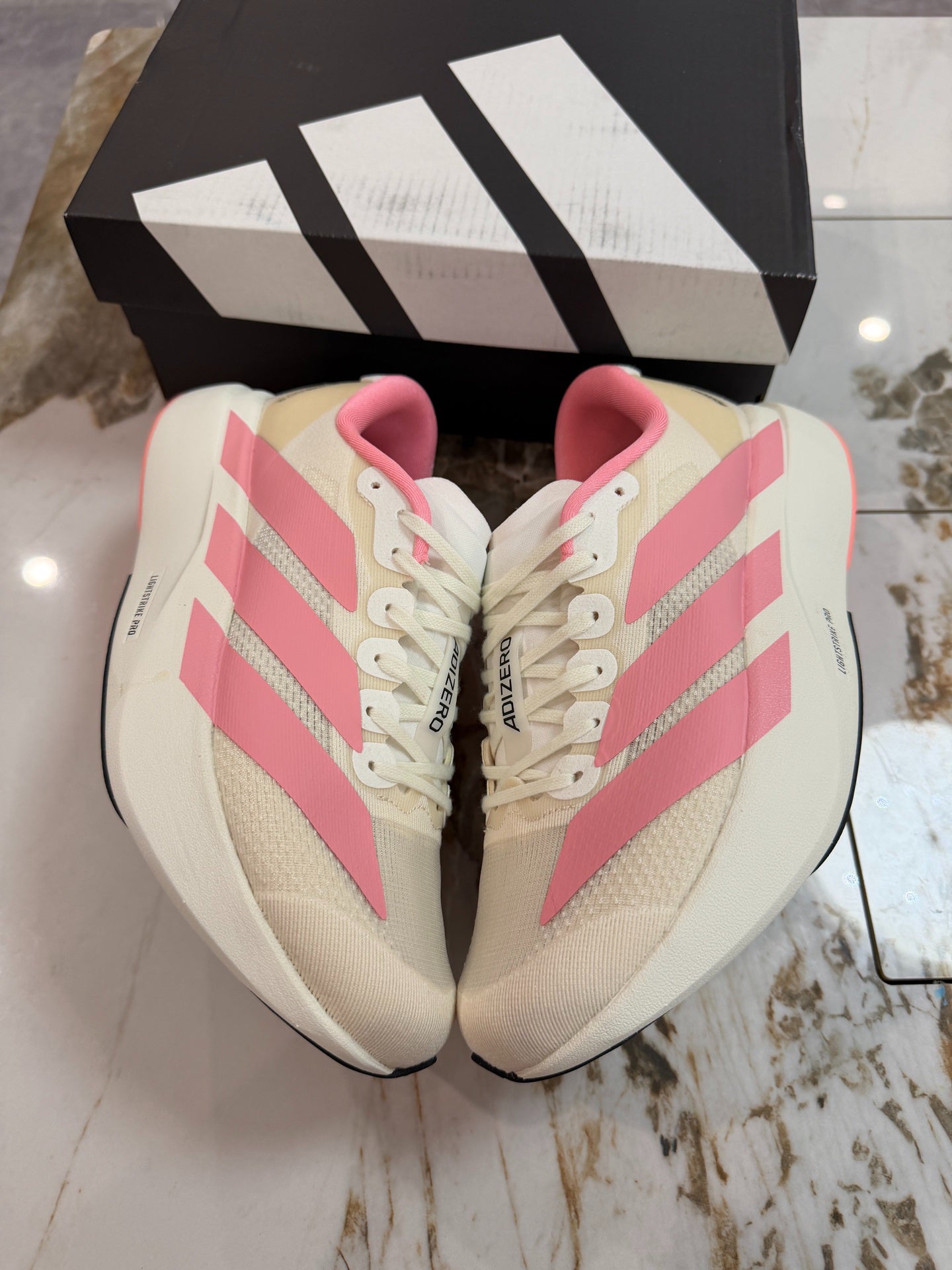 adidas Adizero Evo SL "Cloud White / Blush Pink"