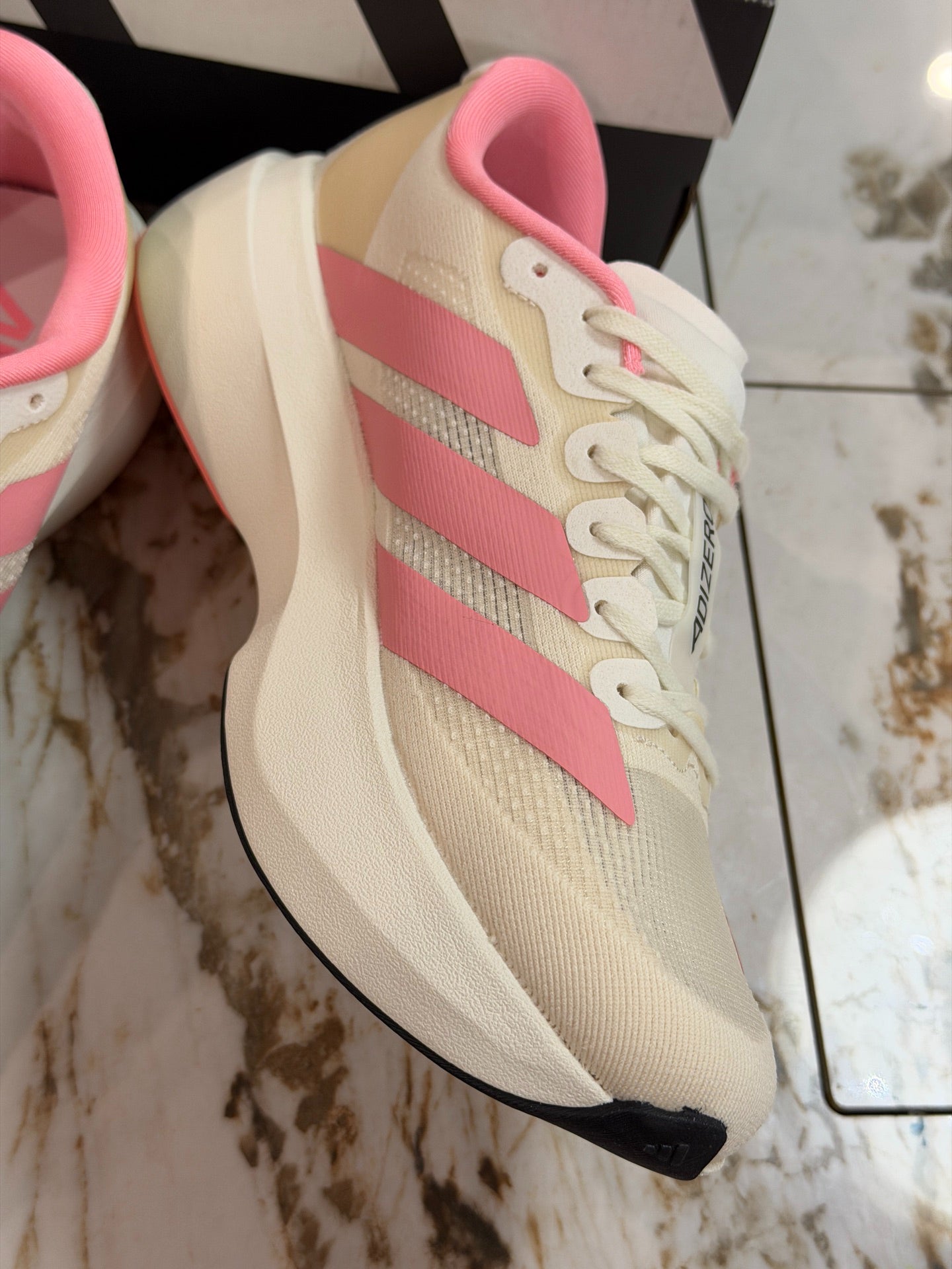 adidas Adizero Evo SL "Cloud White / Blush Pink"