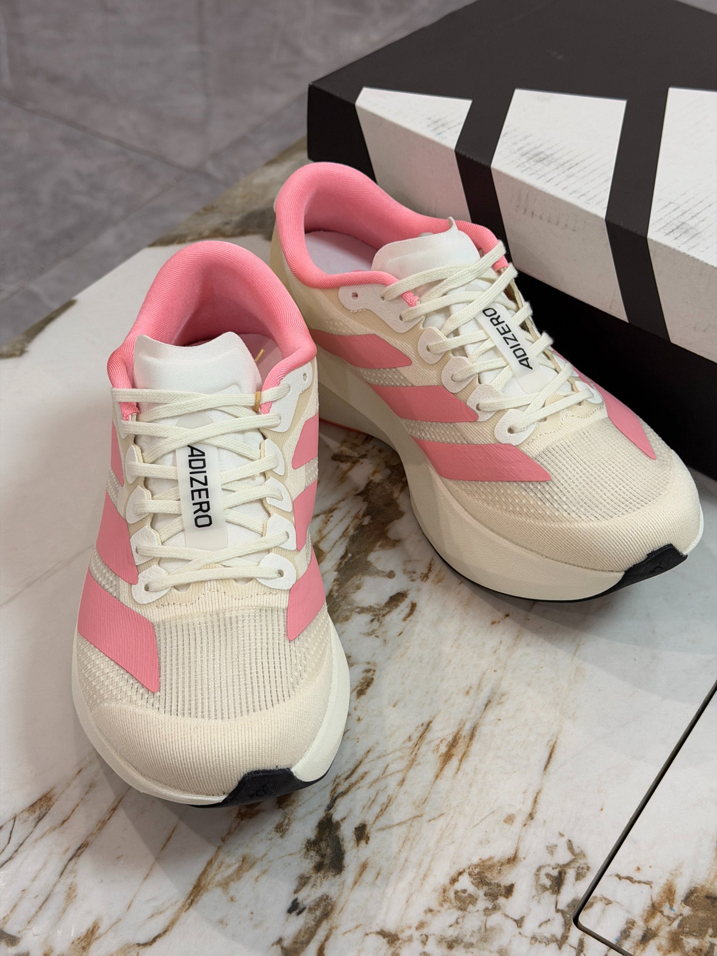 adidas Adizero Evo SL "Cloud White / Blush Pink"