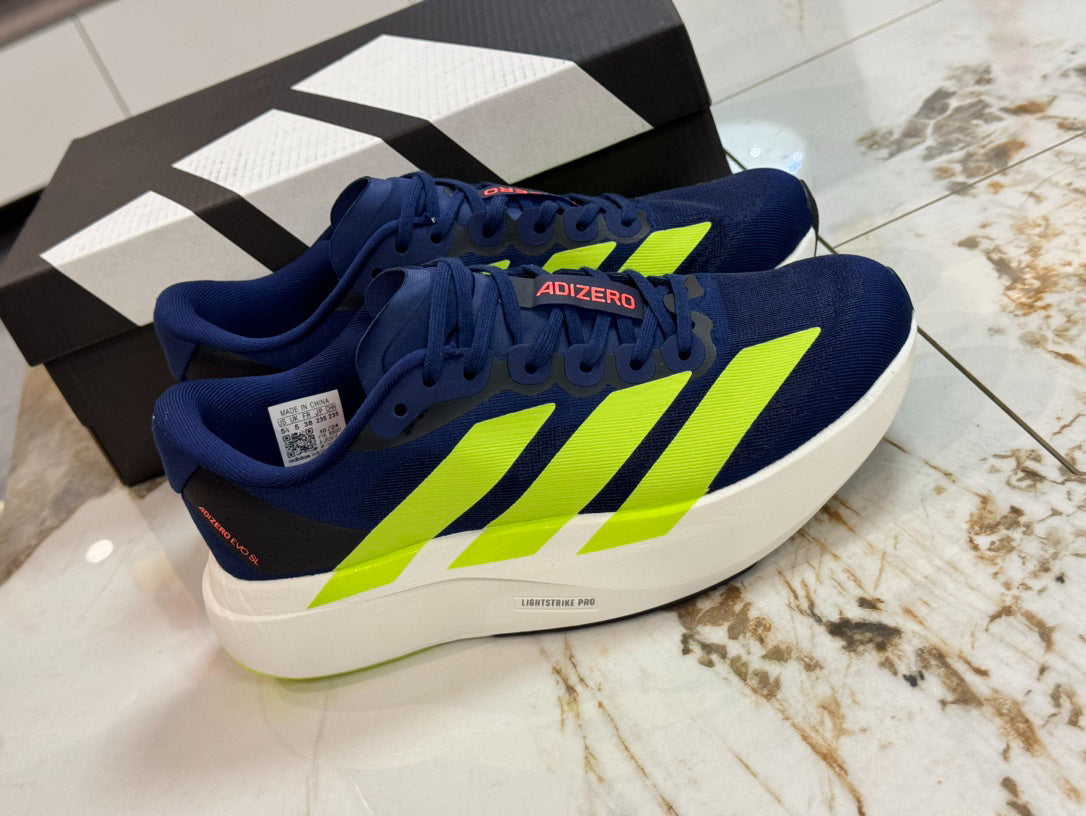 adidas Adizero Evo SL "Dark Blue Solar Slime"