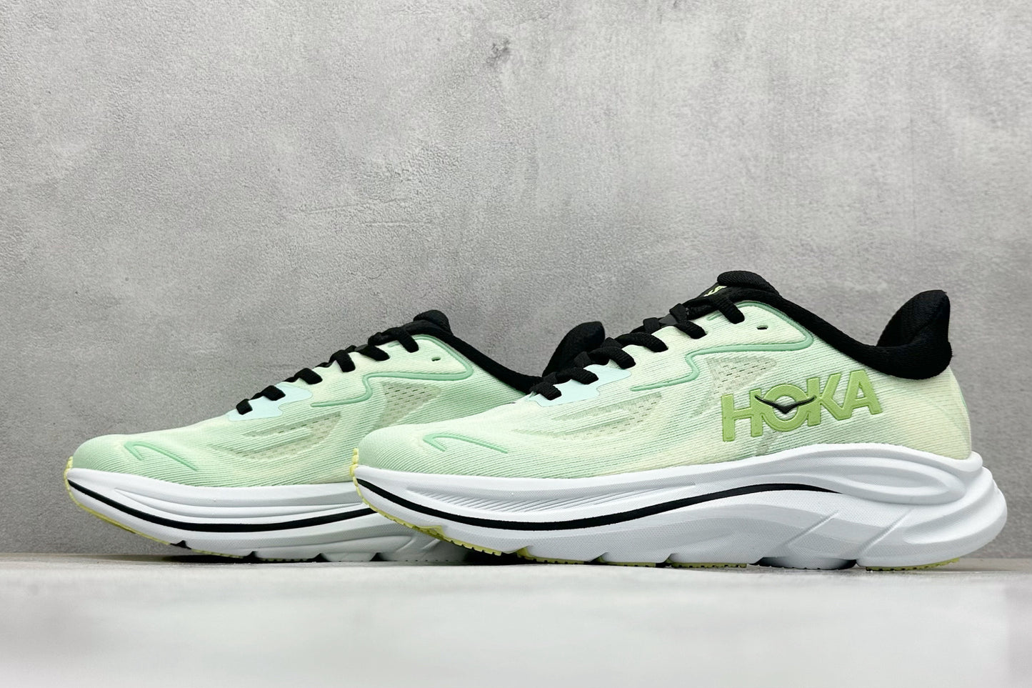 HOKA Clifton 10 Mint Green Cushioned Road Running Sneakers
