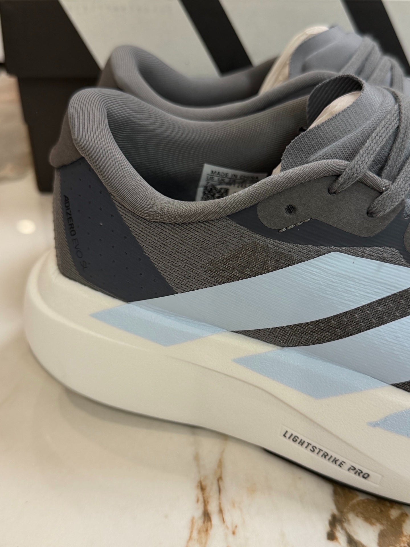 adidas Adizero Evo SL "Grey / Glow Blue"