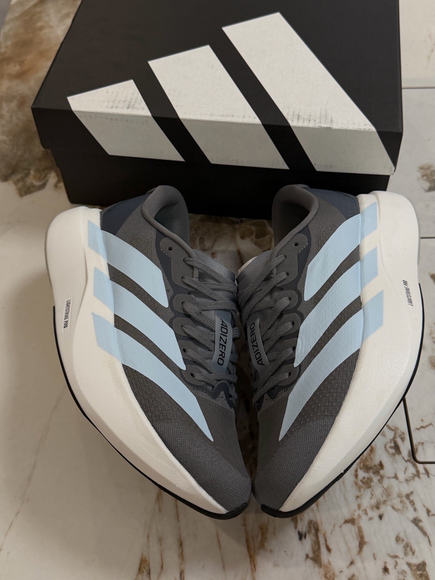 adidas Adizero Evo SL "Grey / Glow Blue"