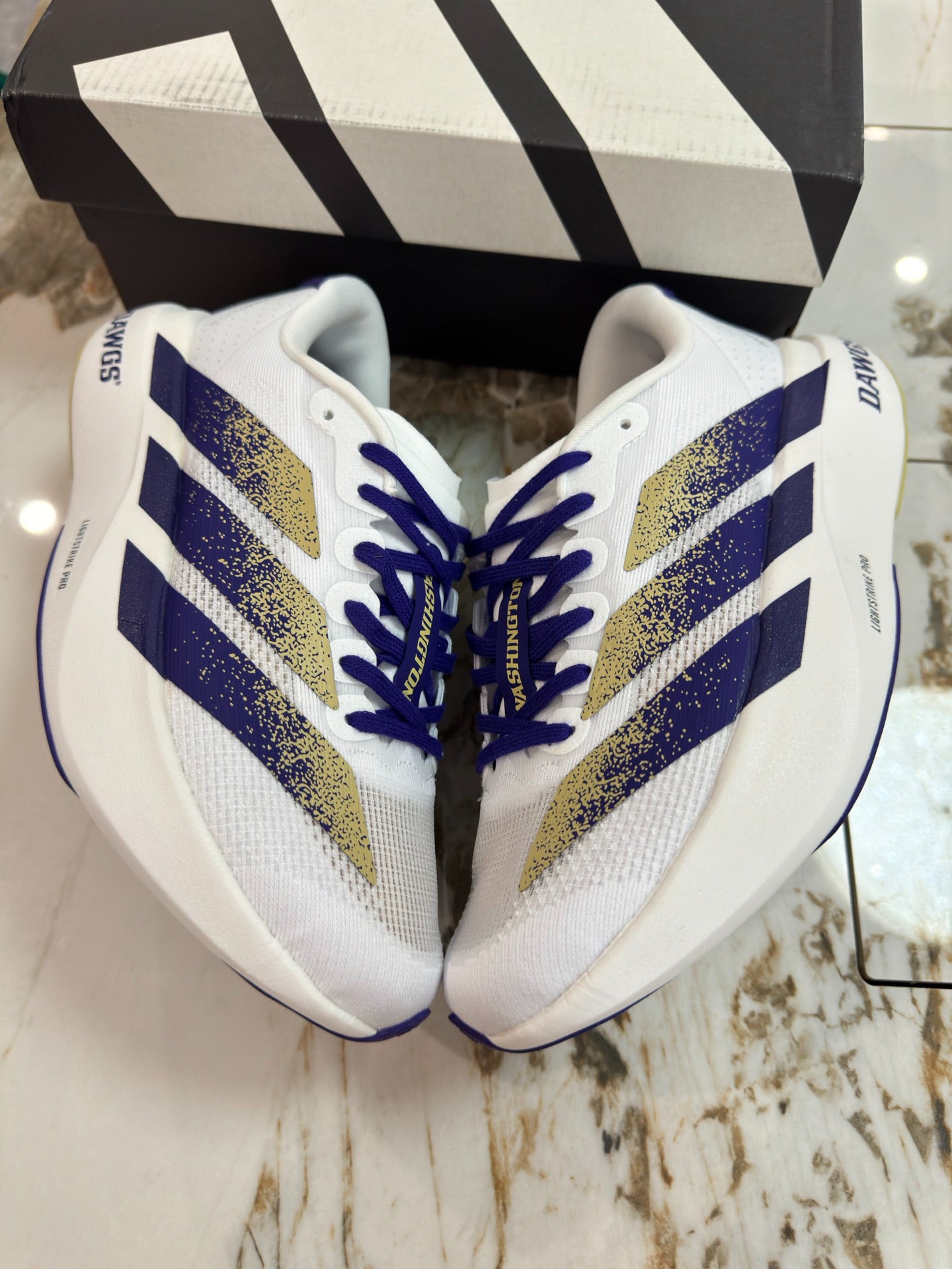 Adidas Adizero Evo SL "University of Washington Huskies" Running Shoes