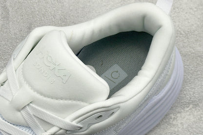 HOKA Bondi 8 Triple White Running Sneaker