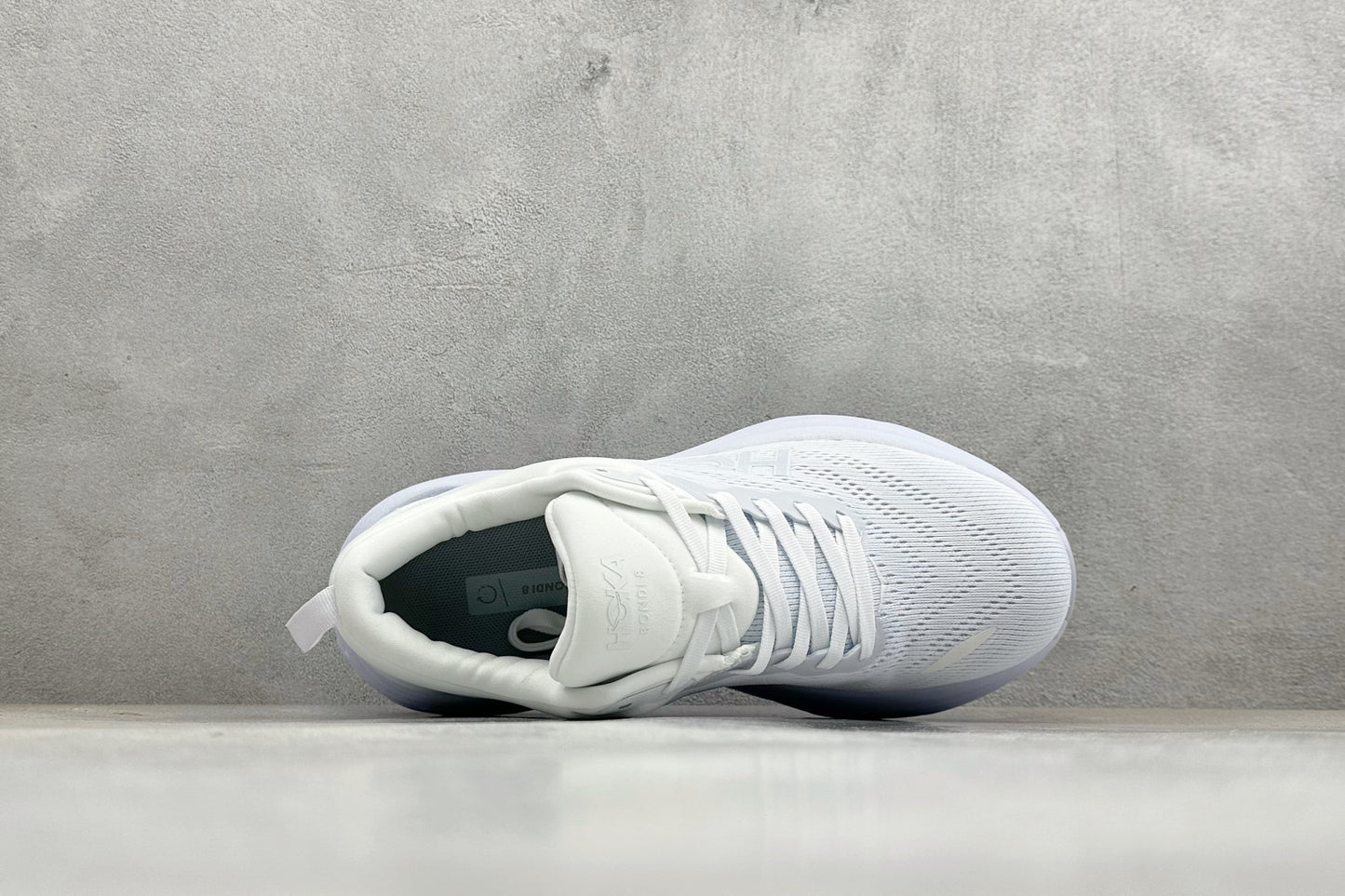 HOKA Bondi 8 Triple White Running Sneaker