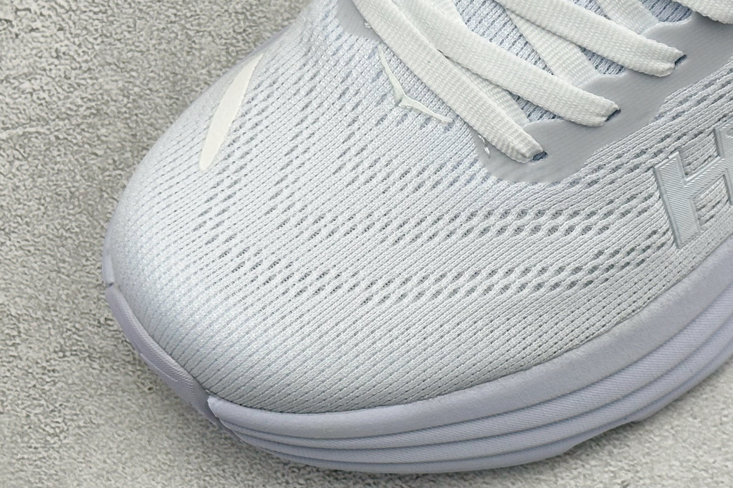 HOKA Bondi 8 Triple White Running Sneaker