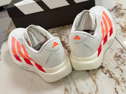adidas Adizero Evo SL Running Shoes - Cloud White / Lucid Orange
