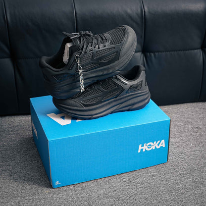 HOKA "Triple Black" Lifestyle Sneakers