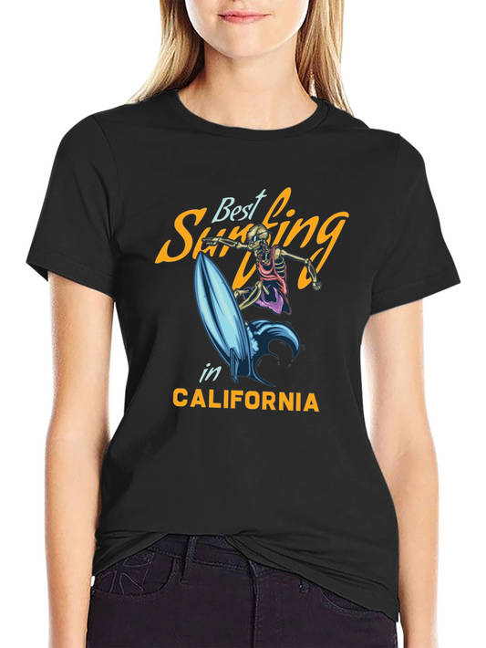 Best Surfing T-Shirt - Skeleton Surfer Tee