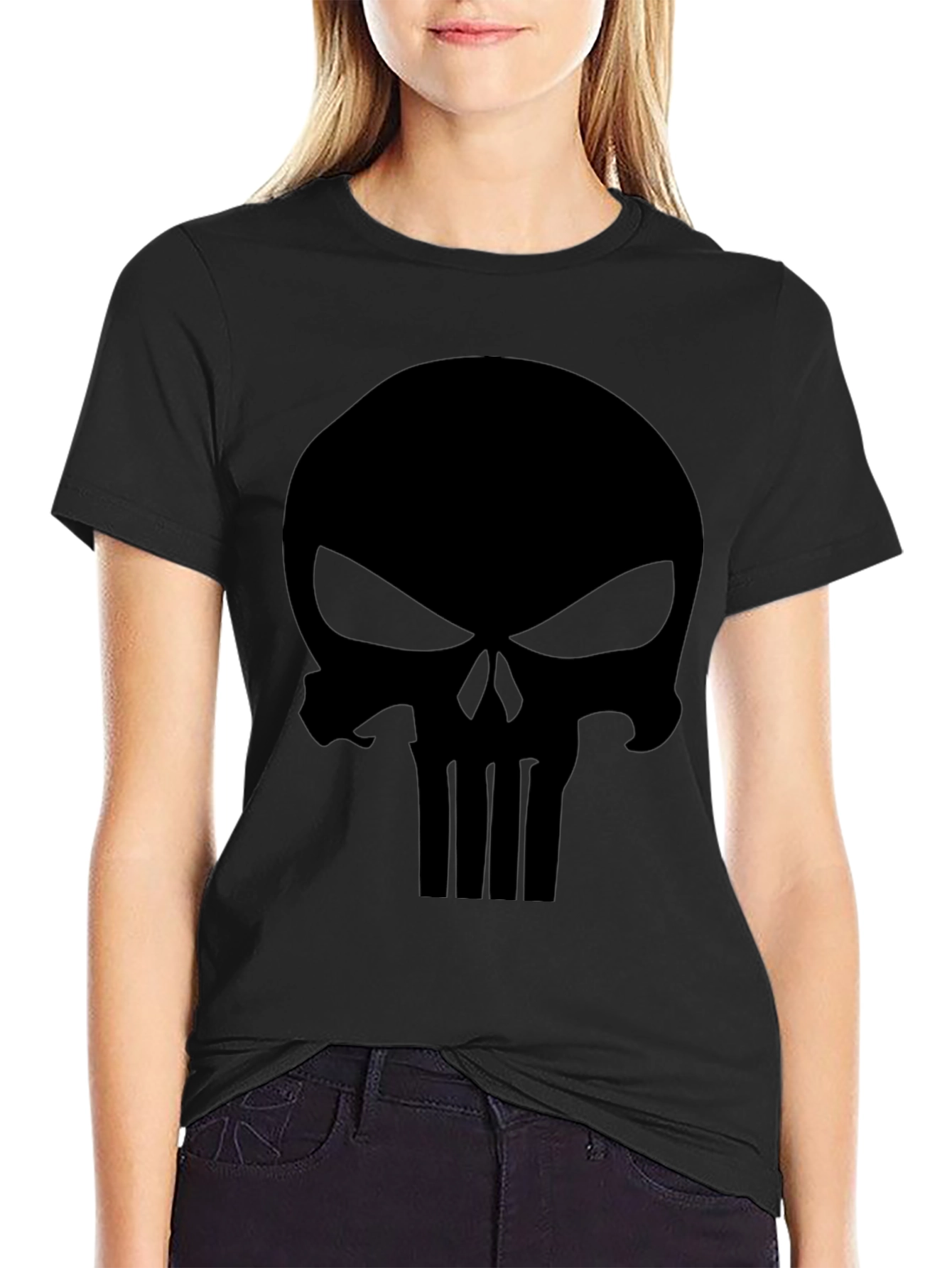 Punisher Skull Graphic T-Shirt - Mens Black Tee
