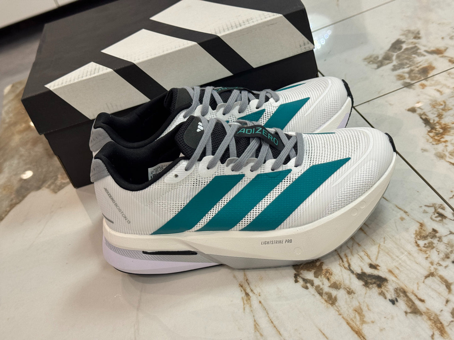 adidas Adizero Boston 13 "White Pure Teal"