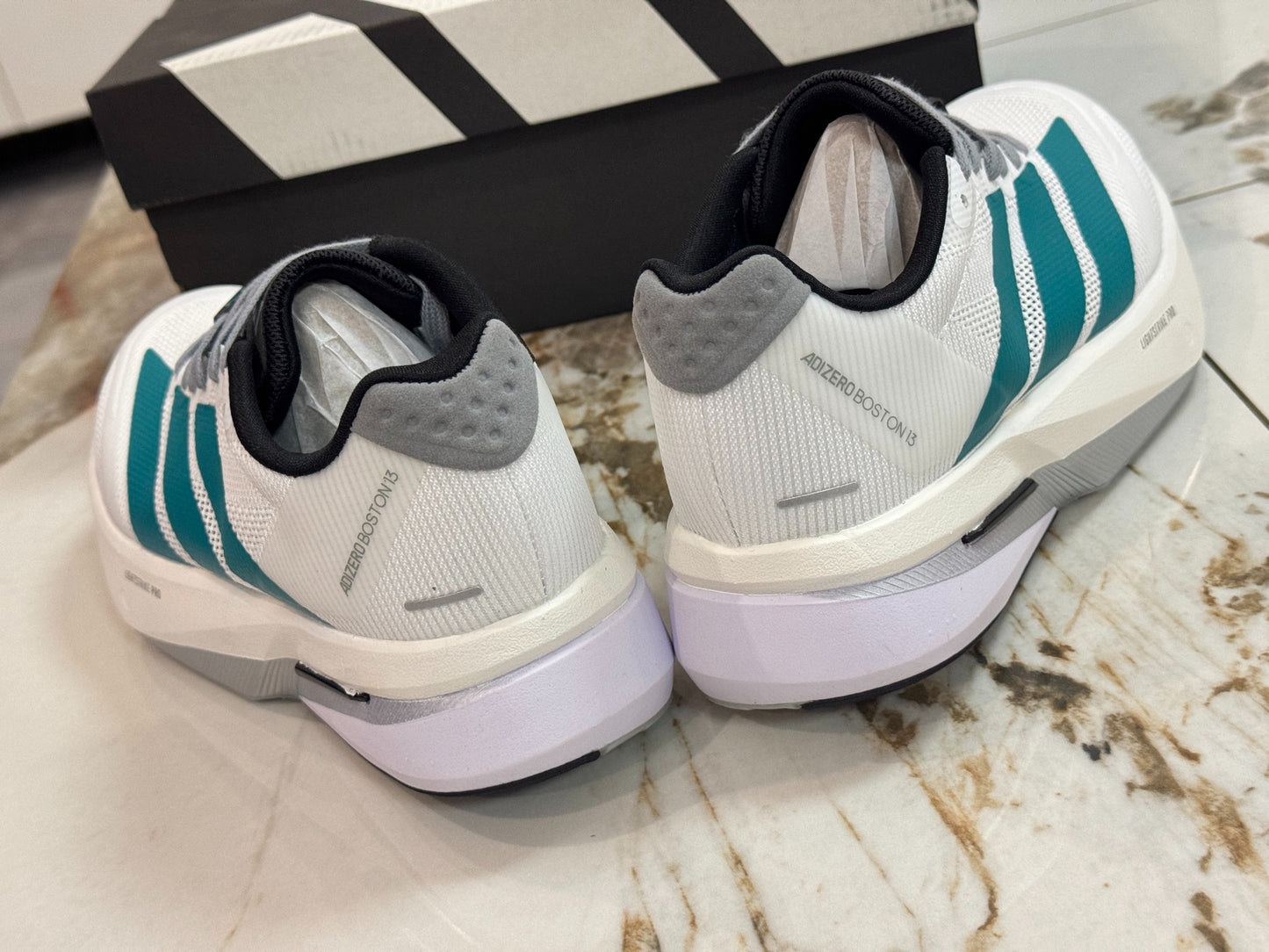 adidas Adizero Boston 13 "White Pure Teal"