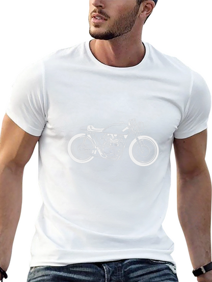 Cool Motorcycle Graphic Tee - Black