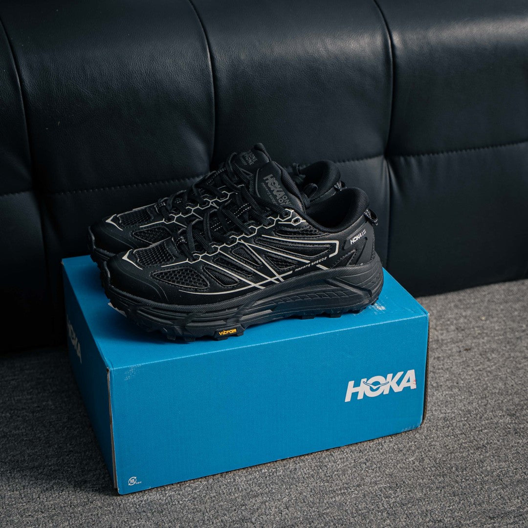 HOKA Mafate Speed 2 "Triple Black" Low-Top Trail & Lifestyle Sneakers