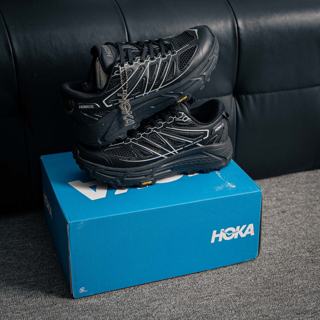 HOKA Mafate Speed 2 "Triple Black" Low-Top Trail & Lifestyle Sneakers