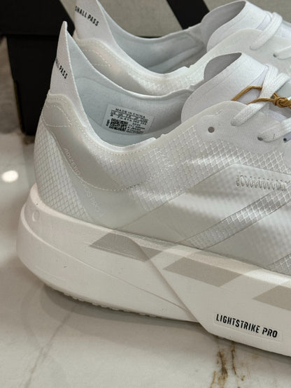 adidas Adizero Adios Pro 4 Running Shoes - Cloud White / Zero Metallic
