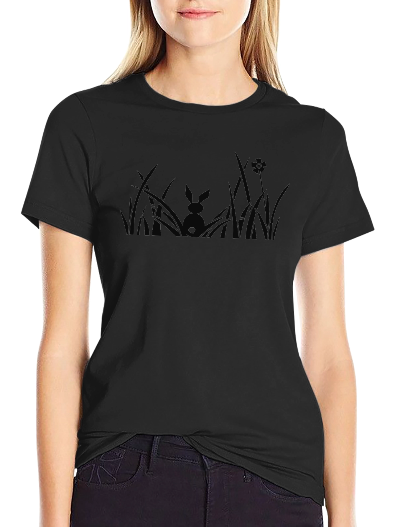 Black Rabbit Silhouette T-Shirt