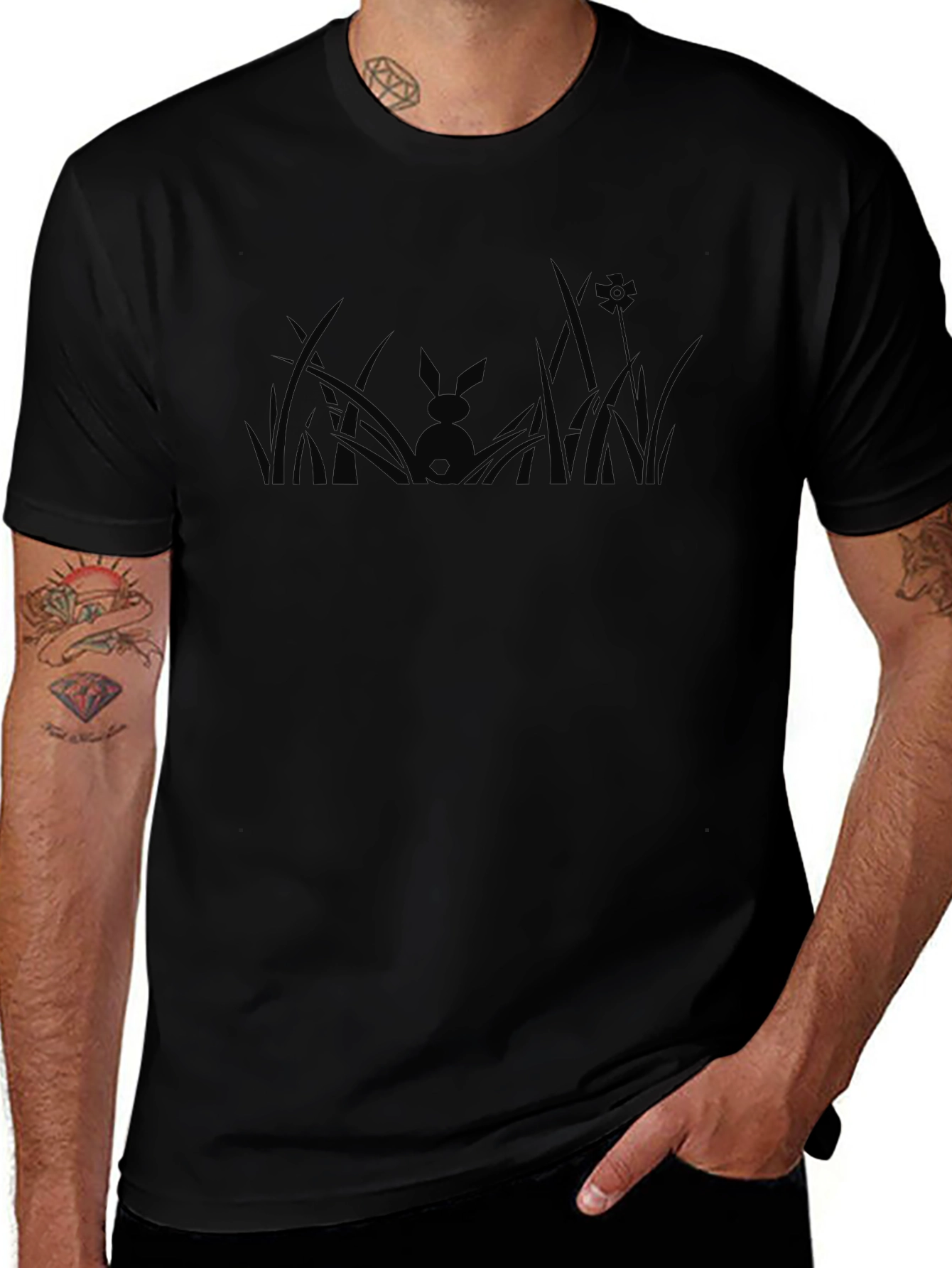 Black Rabbit Silhouette T-Shirt