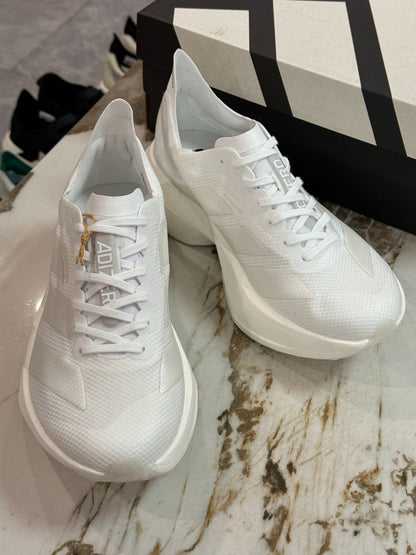 adidas Adizero Adios Pro 4 Running Shoes - Cloud White / Zero Metallic